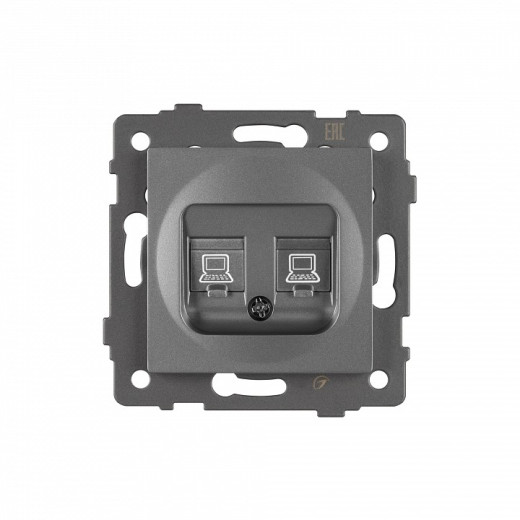 Розетка двойная RJ-12 и Ethernet RJ-45, без рамки Arlight SCT 049851