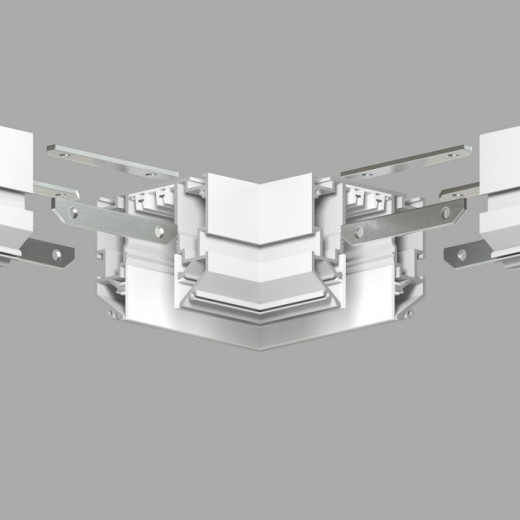 Соединитель угловой L-образный для треков встраиваемых Denkirs SMART ONE TR2026-WH