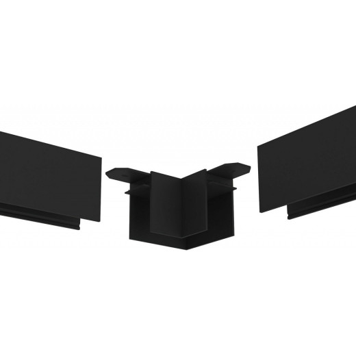 Соединитель угловой L-образный для треков накладных Denkirs Smart TR2102-BK