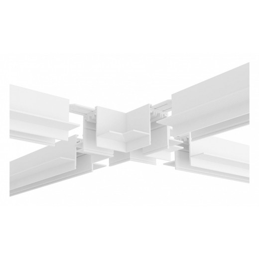 Соединитель X-образный для треков Denkirs SMART HIDE TR2114-WH