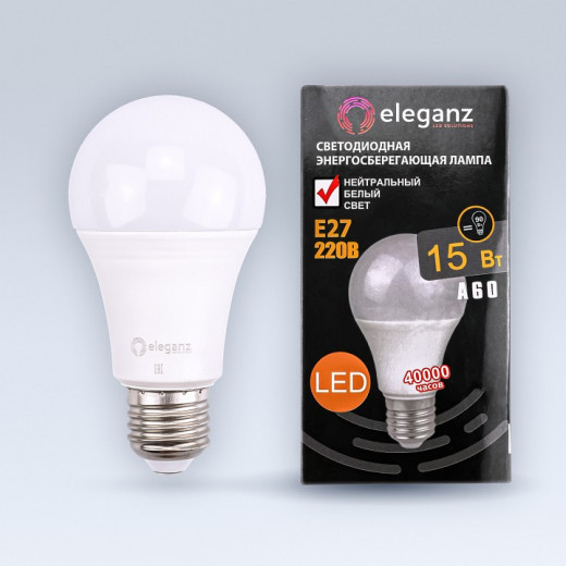 Лампа светодиодная Eleganz  E27 15Вт 4500K 1379