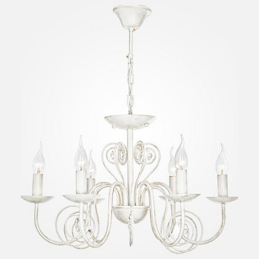 Подвесная люстра Eurosvet Tomas 60018/6 белый с золотом