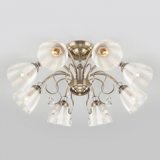 Люстра на штанге Eurosvet Floranse 30155/8 античная бронза