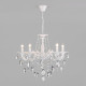 Подвесная люстра Eurosvet Veletta 10108/5 белый/прозрачный хрусталь Strotskis