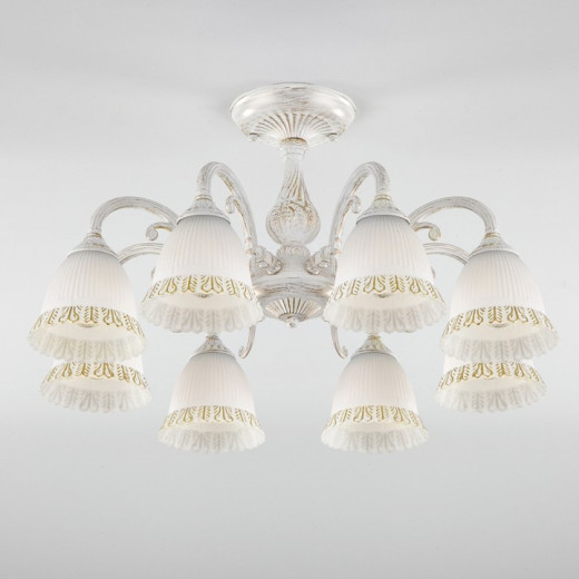 Люстра на штанге Eurosvet Campina 60107/8 белый с золотом