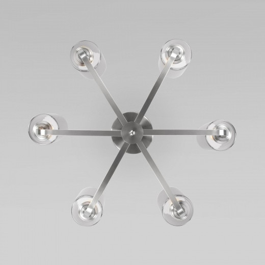 Люстра на штанге Eurosvet Defi 60138/6 сатин-никель