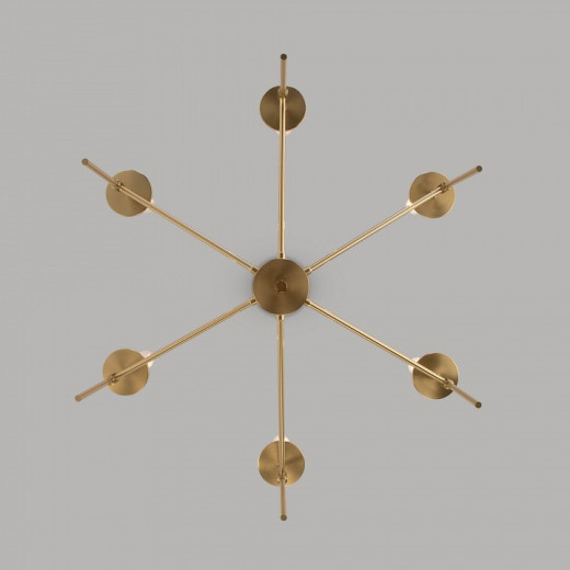 Люстра на штанге Eurosvet Anders 60142/6 латунь