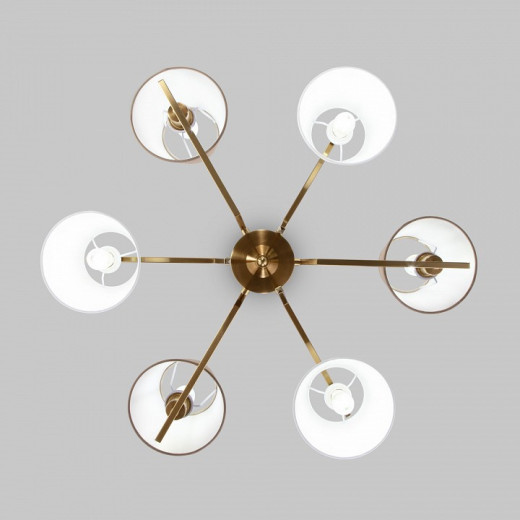 Люстра на штанге Eurosvet Ozark 60149/6 латунь