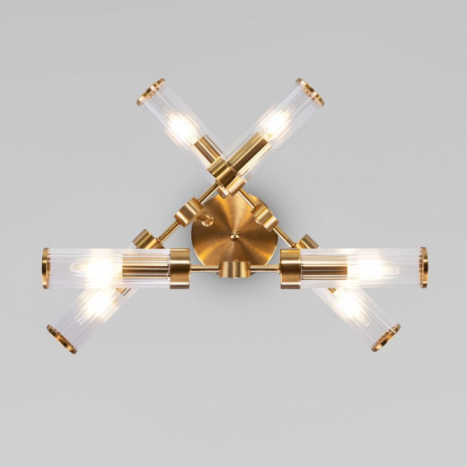 Люстра на штанге Eurosvet Oriens 60166/6 латунь