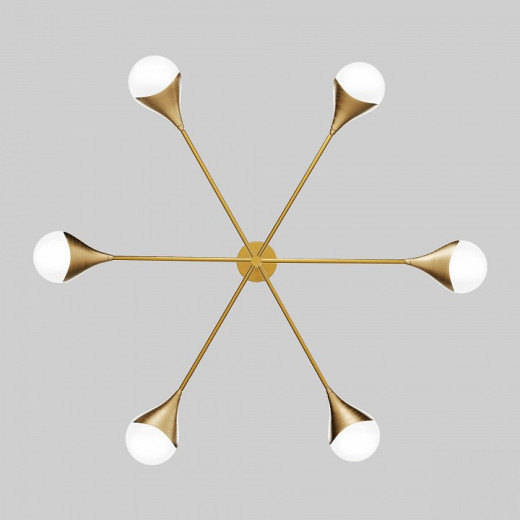 Люстра на штанге Eurosvet Calyx 60168/6 латунь