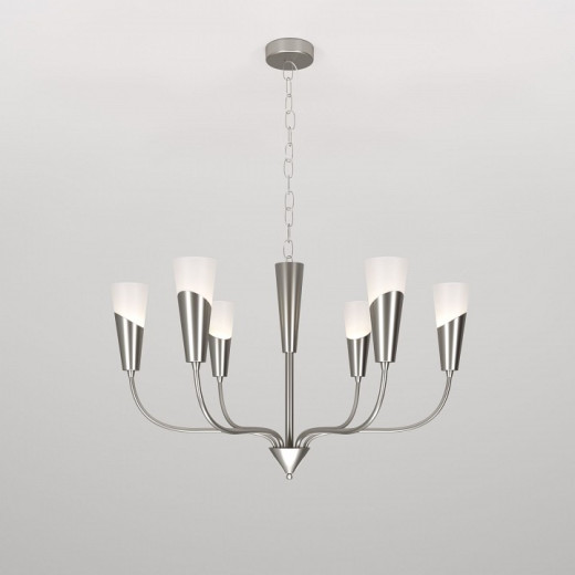 Подвесная люстра Eurosvet Rhyton 60167/6 никель