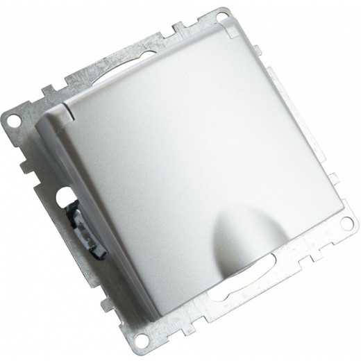 Розетка с заземлением и со шторками, без рамки с крышкой Stekker Катрин 39580