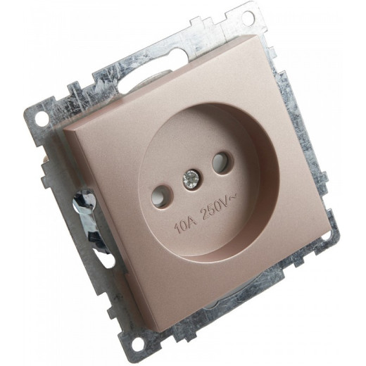 Розетка без заземления и со шторками, без рамки Stekker Катрин 39595