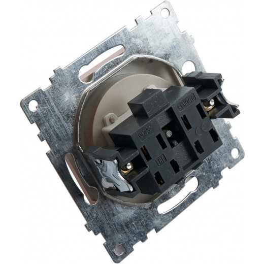Розетка с заземлением и со шторками, без рамки Stekker Катрин 39596