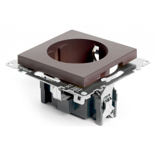 Розетка с заземлением и со шторками, без рамки Stekker Катрин 49028