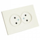 Розетка двойная без заземления и со шторкой, без рамки Stekker RST16-5116-01 49877