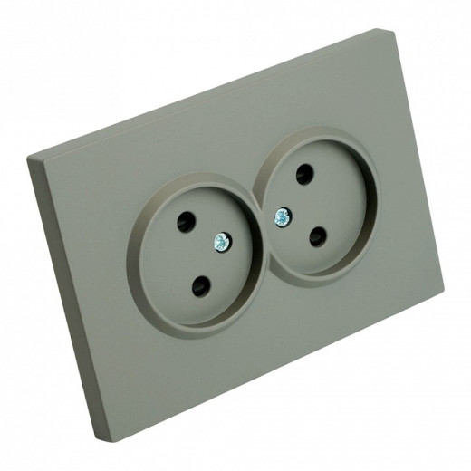 Розетка двойная без заземления, без рамки Stekker Эмили 49955