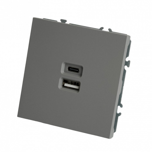 Розетка 2хUSB type A и C без рамки Stekker Эмили 49957