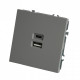 Розетка 2хUSB type A и C без рамки Stekker Эмили 49957