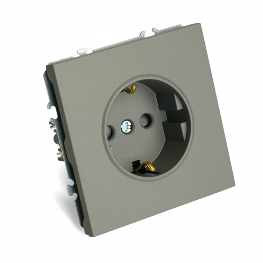 Розетка с заземлением и со шторкой, без рамки Stekker Эмили 49958
