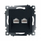 Розетка двойная Ethernet RJ-45 без рамки Stekker Катрин 50007