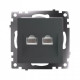 Розетка двойная Ethernet RJ-45 без рамки Stekker Катрин 50008