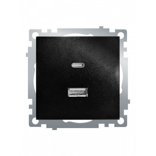 Розетка 2хUSB type A и C без рамки Stekker Катрин 50055