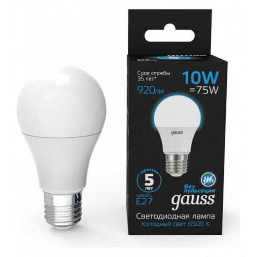 Лампа светодиодная Gauss  E27 10Вт 6500K 102502310