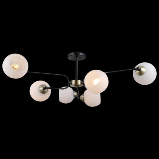 Люстра на штанге ILLUMICO  IL0249-6CSQ-79 BK AB