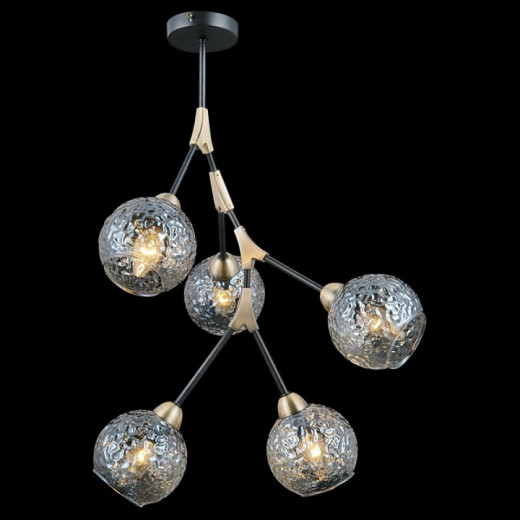 Люстра на штанге ILLUMICO  IL0263-5PSQ-79 BK AB