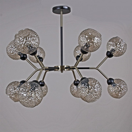 Люстра на штанге ILLUMICO  IL0268-12PSQ-79 BK AB