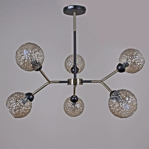 Люстра на штанге ILLUMICO  IL0268-6PSQ-79 BK AB