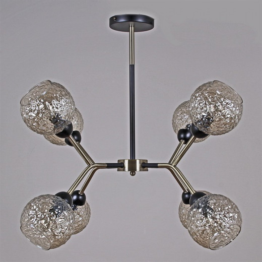 Люстра на штанге ILLUMICO  IL0268-8PSQ-79 BK AB