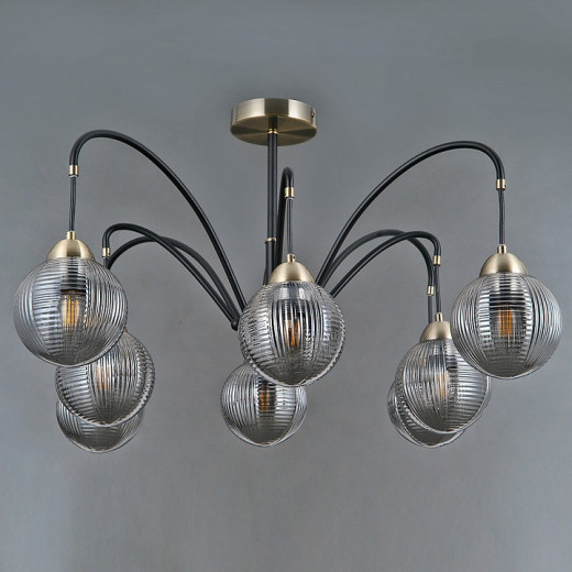 Люстра на штанге ILLUMICO  IL0433-8PSQ-79 BK AB