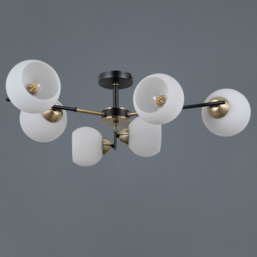 Люстра на штанге ILLUMICO LIBRA IL0469-6CSQ-24 BK AB LIBRA