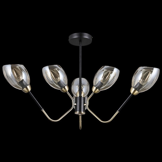 Люстра на штанге ILLUMICO  IL9960-6CSQ-79 BK AB