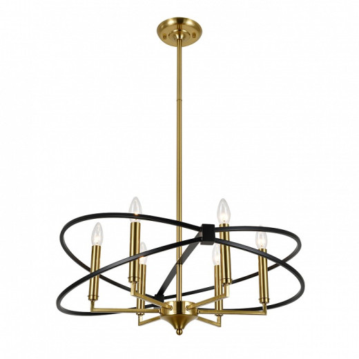 Люстра на штанге Indigo Trionfo 10020/6R Black