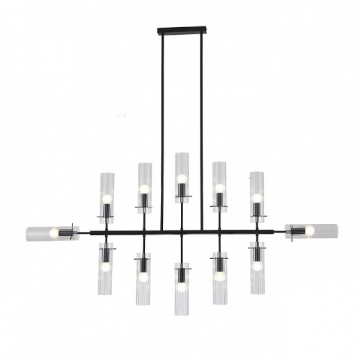 Люстра на штанге Indigo Saetta 11053/12R Black
