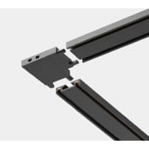 Соединитель угловой L-образный для треков накладных Italline IT09 IT09-9029 black