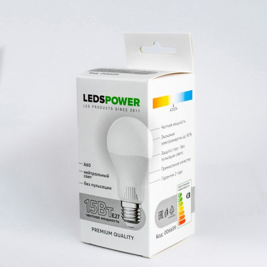 Лампа светодиодная LEDS POWER A60 006659