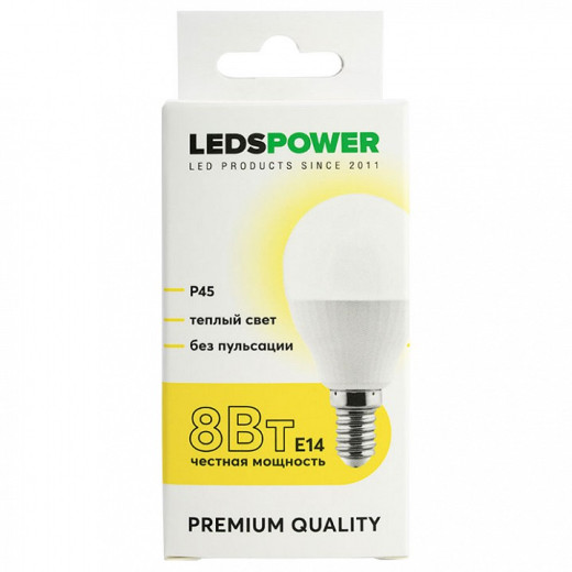 Лампа светодиодная LEDS POWER P45 006734