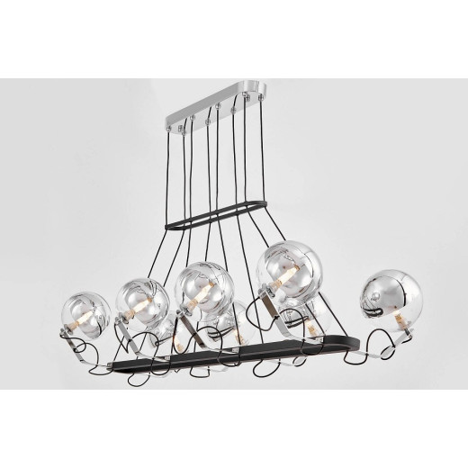 Подвесная люстра LUMINA DECO MARSEO LDP 9110-8-PR BK+CHR