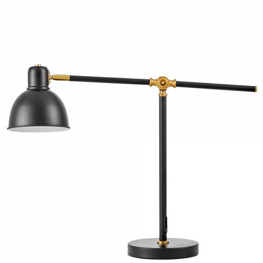 Настольная лампа офисная LUMINA DECO ZULA LDT 7736-1 BK+MD