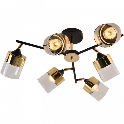 Люстра на штанге 01555-3.3-06B BK+FGD