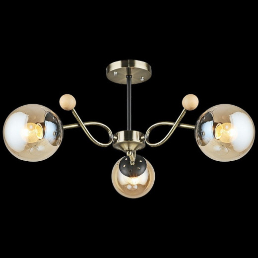 Люстра на штанге 02021-0.3-03 AB+BK