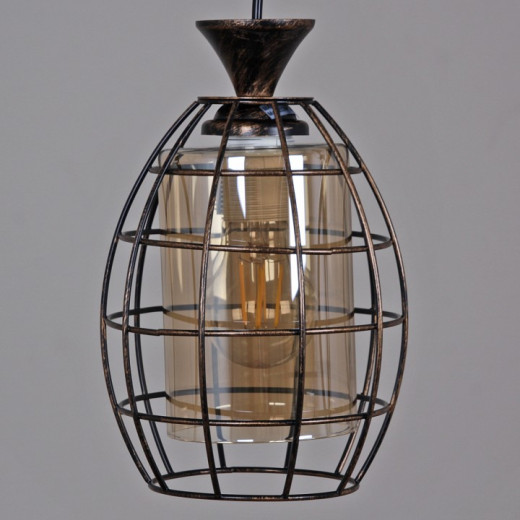 Подвесной светильник 03525-0.9-01 BK+GD