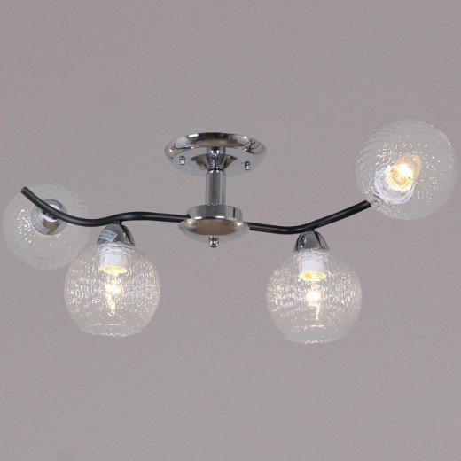 Люстра на штанге 07624-0.3-04 CR+BK