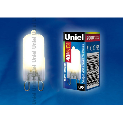 Лампа галогеновая Uniel JCD G9 40Вт K 00576