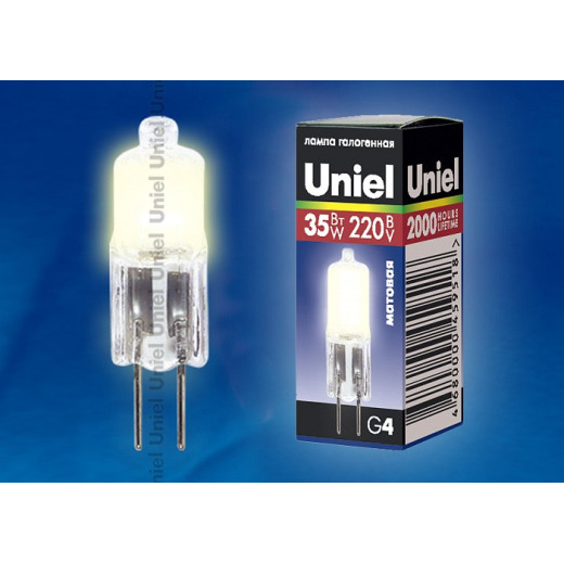 Лампа галогеновая Uniel JC G4 35Вт K 2586
