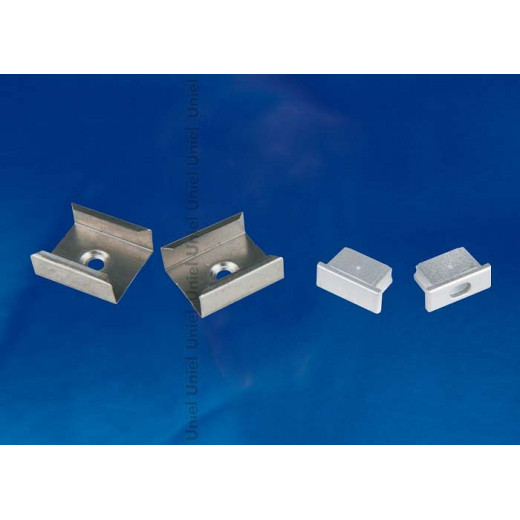 Набор заглушек и скоб для профиля Uniel UFE-N02 SILVER A POLYBAG UL-00000622